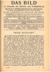 Das Bild im Dienste der Schule und Volksbildung, H. 5/1925