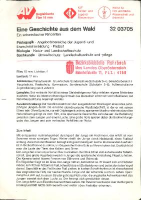 Eine Geschichte aus dem Wald [Begleitmaterial]