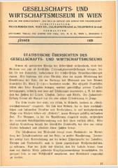 Gesellschafts- und Wirtschaftsmuseum in Wien, Jänner 1929