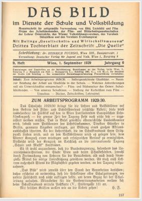 Das Bild im Dienste der Schule und Volksbildung, H. 9/1929