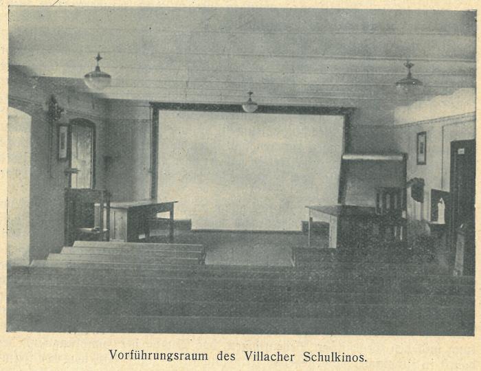 Vorführungsraum des Villacher Schulkinos;Vorführungsraum des Villacher Schulkinos