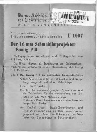 Der 16mm-Schmalfilmprojektor Eumig P II