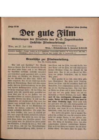 Grundsätze zur Filmbeurteilung